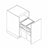 Unfinished Euro White Oak Trash Can Base Cabinet - 15 W x 34.5 H x 24 D (two 35 QT) Door and Drawer (Item UWO-BASE-TRASHCANBASECABINET-15WX345HX24DTWO35QTDOORAND), 15" W x 34.5" H x 24" D, ViaWood Cabinets