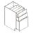 Unfinished Euro White Oak Triple Drawer Base Cabinet - 24 W x 34.5 H x 24 D (Item UWO-BASE-TRIPLEDRAWERBASECABINET-24WX345HX24D), 24" W x 34.5" H x 24" D, ViaWood Cabinets