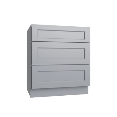 Metro Slate three drawer base cabinet, 15" W x 34.5" H x 24" D, ViaWood Cabinets item DB15-3