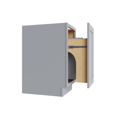 Metro Slate trash can base cabinet with one 50-quart can, 18" W x 34.5" H x 24" D, ViaWood Cabinets item TRB-1