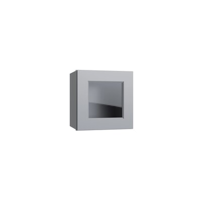 Metro Slate wall cabinet with glass, 15" W x 15" H x 12" D, ViaWood Cabinets item WS1515