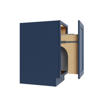 Metro Cove trash can base cabinet with one 50-quart can, 18" W x 34.5" H x 24" D, ViaWood Cabinets item TRB-1