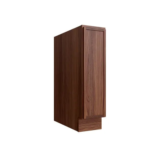 Studio Walnut single door full height base cabinet, 9" W x 34.5" H x 24" D, ViaWood Cabinets item B09