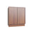 Studio Walnut double door full height base cabinet, 24" W x 34.5" H x 24" D, ViaWood Cabinets item B24-2-FH