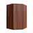 Studio Walnut corner wall cabinet, 27" W x 36" H x 15" D, ViaWood Cabinets item CW2736