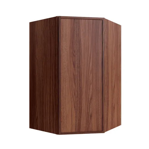 Studio Walnut corner wall cabinet, 27" W x 36" H x 15" D, ViaWood Cabinets item CW2736