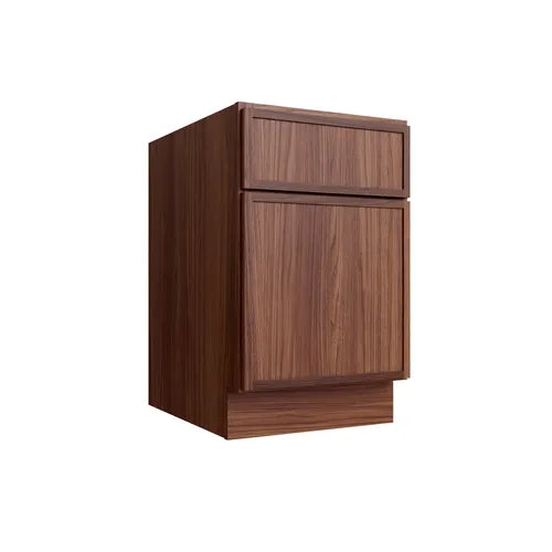 Studio Walnut desk drawer base cabinet, 18" W x 29.5" H x 24" D, ViaWood Cabinets item DDB18