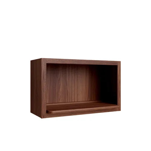 Studio Walnut microwave wall cabinet, 30" W x 18" H x 12" D, ViaWood Cabinets item MWC3018