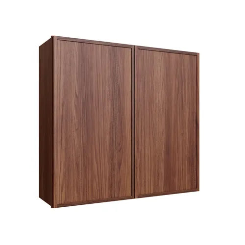 Studio Walnut double door wall cabinet, 30" W x 36" H x 12" D, ViaWood Cabinets item W3036