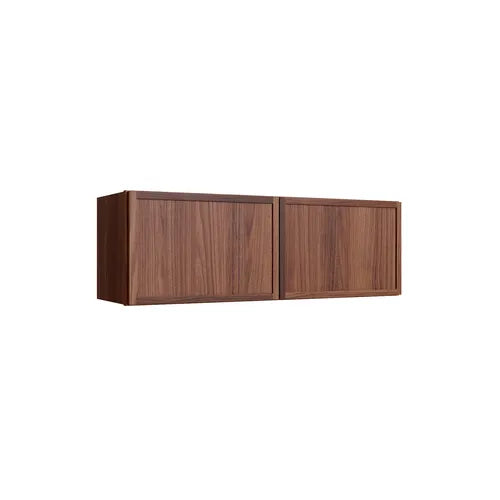 Studio Walnut double door wall cabinet, 33" W x 12" H x 12" D, ViaWood Cabinets item W3312