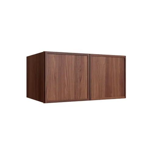 Studio Walnut deep wall refrigerator cabinet, 33" W x 18" H x 24" D, ViaWood Cabinets item W331824