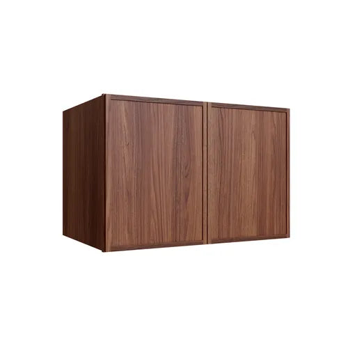Studio Walnut deep wall refrigerator cabinet, 33" W x 24" H x 24" D, ViaWood Cabinets item W332424
