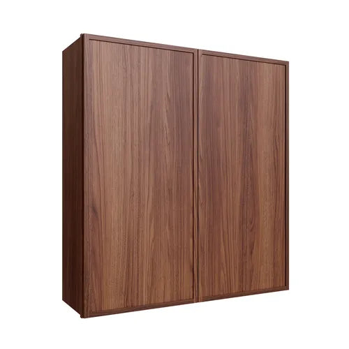 Studio Walnut double door wall cabinet, 33" W x 42" H x 12" D, ViaWood Cabinets item W3342