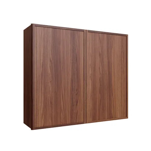 Studio Walnut double door wall cabinet, 42" W x 36" H x 12" D, ViaWood Cabinets item W4236