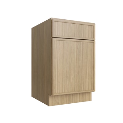 Studio Oak single door standard base cabinet, 15" W x 34.5" H x 24" D, ViaWood Cabinets item B15