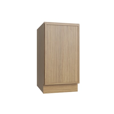 Studio Oak single door full height base cabinet, 18" W x 34.5" H x 24" D, ViaWood Cabinets item B18-FH