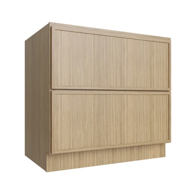 Studio Oak two drawer base cabinet, 36" W x 34.5" H x 24" D, ViaWood Cabinets item DB36-2