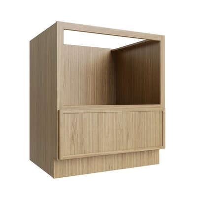 Studio Oak microwave base cabinet, 24" W x 34.5" H x 24" D, ViaWood Cabinets item MBC24