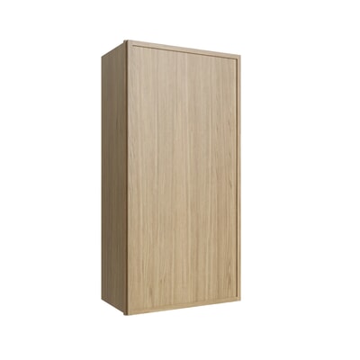 Studio Oak single door wall cabinet, 12" W x 42" H x 12" D, ViaWood Cabinets item W1242