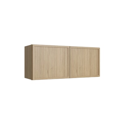 Studio Oak double door wall cabinet, 27" W x 15" H x 12" D, ViaWood Cabinets item W2715-2