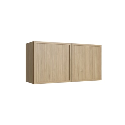 Studio Oak double door wall cabinet, 36" W x 18" H x 12" D, ViaWood Cabinets item W3618