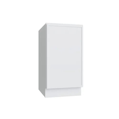 Studio White single door full height base cabinet, 15" W x 34.5" H x 24" D, ViaWood Cabinets item B15-FH