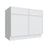 Studio White double door base cabinet with center stile, 42" W x 34.5" H x 24" D, ViaWood Cabinets item B42