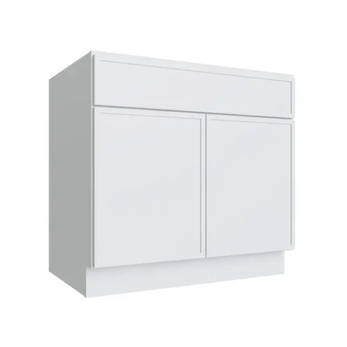 Studio White sink base cabinet, 36" W x 34.5" H x 24" D, ViaWood Cabinets item SB36