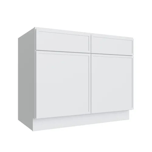 Studio White sink base cabinet, 42" W x 34.5" H x 24" D, ViaWood Cabinets item SB42
