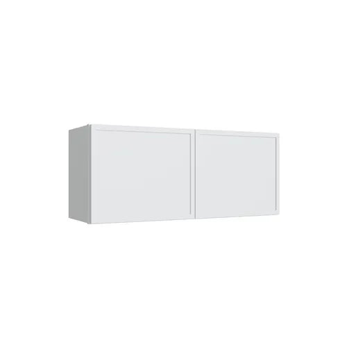 Studio White double door wall cabinet, 36" W x 15" H x 12" D, ViaWood Cabinets item W3615