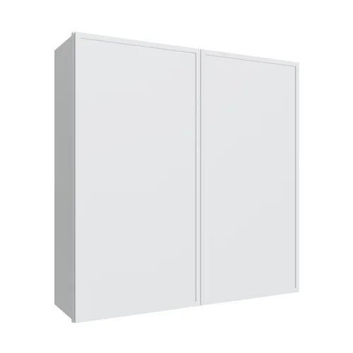 Studio White double door wall cabinet, 42" W x 42" H x 12" D, ViaWood Cabinets item W4242