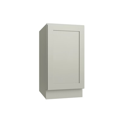 Shaker Sage single door full height base cabinet, 12" W x 34.5" H x 24" D, ViaWood Cabinets item B12-FH