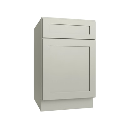Shaker Sage single door standard base cabinet, 15" W x 34.5" H x 24" D, ViaWood Cabinets item B15