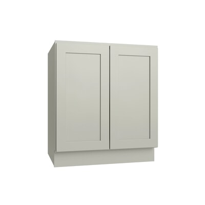 Shaker Sage double door full height base cabinet, 24" W x 34.5" H x 24" D, ViaWood Cabinets item B24-2-FH