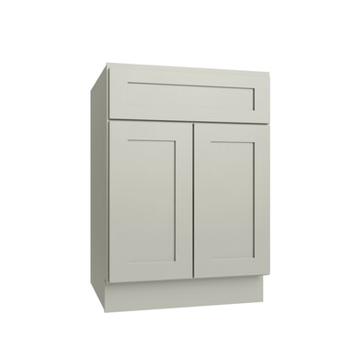 Shaker Sage double door standard base cabinet, 24" W x 34.5" H x 24" D, ViaWood Cabinets item B24-2