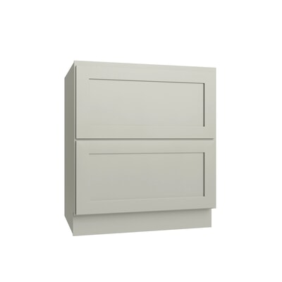 Shaker Sage two drawer base cabinet, 30" W x 34.5" H x 24" D, ViaWood Cabinets item DB30-2