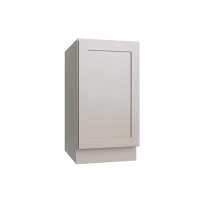 Shaker Dune single door full height base cabinet, 15" W x 34.5" H x 24" D, ViaWood Cabinets item B15-FH