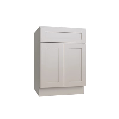 Shaker Dune double door standard base cabinet, 24" W x 34.5" H x 24" D, ViaWood Cabinets item B24-2