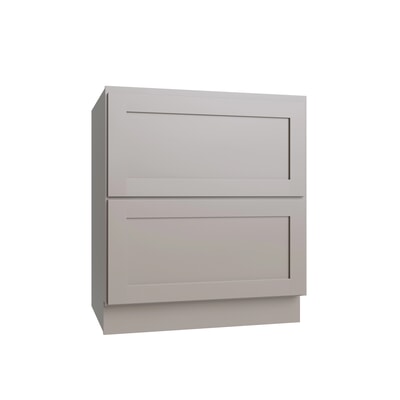 Shaker Dune two drawer base cabinet, 30" W x 34.5" H x 24" D, ViaWood Cabinets item DB30-2