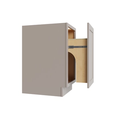 Shaker Dune full height trash can base cabinet, 18" W x 34.5" H x 24" D, ViaWood Cabinets item TRB18FH