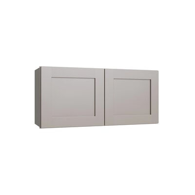 Shaker Dune double door wall cabinet, 33" W x 18" H x 12" D, ViaWood Cabinets item W3318