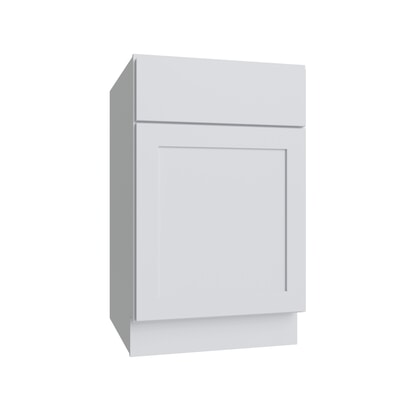 Slab White single door standard base cabinet, 15" W x 34.5" H x 24" D, ViaWood Cabinets item B15