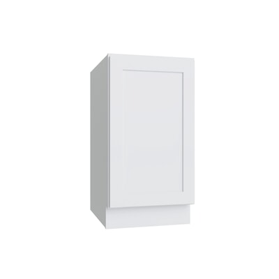 Slab White single door full height base cabinet, 21" W x 34.5" H x 24" D, ViaWood Cabinets item B21-FH