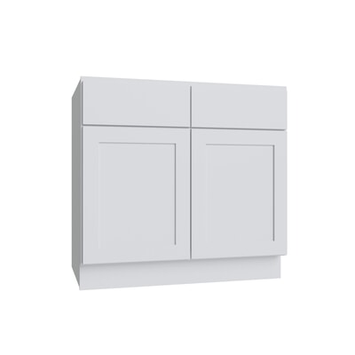 Slab White double door standard base cabinet, 27" W x 34.5" H x 24" D, ViaWood Cabinets item B27