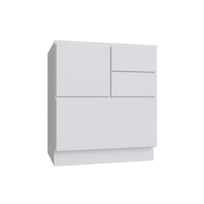 Slab White cooking center base cabinet, 30" W x 34.5" H x 24" D, ViaWood Cabinets item CC30