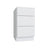 Slab White ada reduced height three drawer base cabinet, 15" W x 32.5" H x 24" D, ViaWood Cabinets item DB15-3-RH