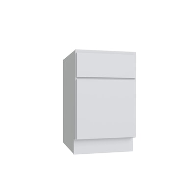 Slab White desk drawer base cabinet, 18" W x 29.5" H x 24" D, ViaWood Cabinets item DDB18