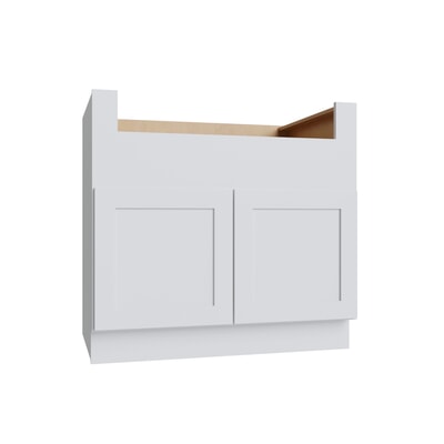 Shaker White farm sink base cabinet, 36" W x 34.5" H x 24" D, ViaWood Cabinets item FSB36