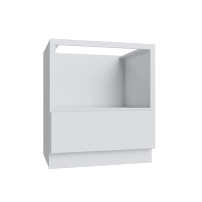 Slab White microwave base cabinet, 24" W x 34.5" H x 24" D, ViaWood Cabinets item MBC24