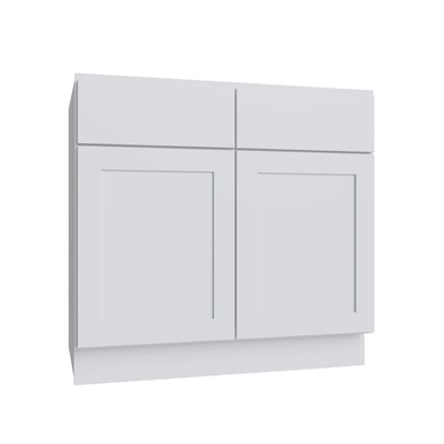 Slab White sink base cabinet, 36" W x 34.5" H x 24" D, ViaWood Cabinets item SB36
